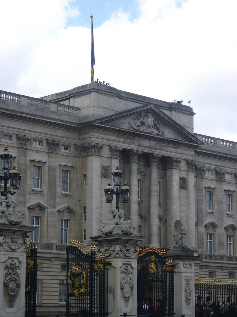 The front of Buckingham Palace