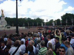 Parade at Buckingham Palace for the Queen`s Birthday, in front of the Victoria Memorial