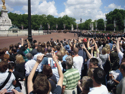 Parade at Buckingham Palace for the Queen`s Birthday, in front of the Victoria Memorial