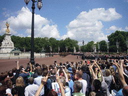 Parade at Buckingham Palace for the Queen`s Birthday, in front of the Victoria Memorial