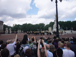 Parade at Buckingham Palace for the Queen`s Birthday, in front of the Victoria Memorial