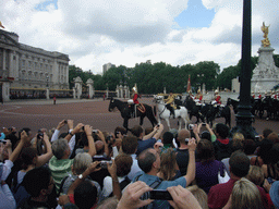 Parade at Buckingham Palace for the Queen`s Birthday, in front of the Victoria Memorial