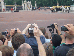 Queen Elisabeth II arriving at Buckingham Palace for the Queen`s Birthday