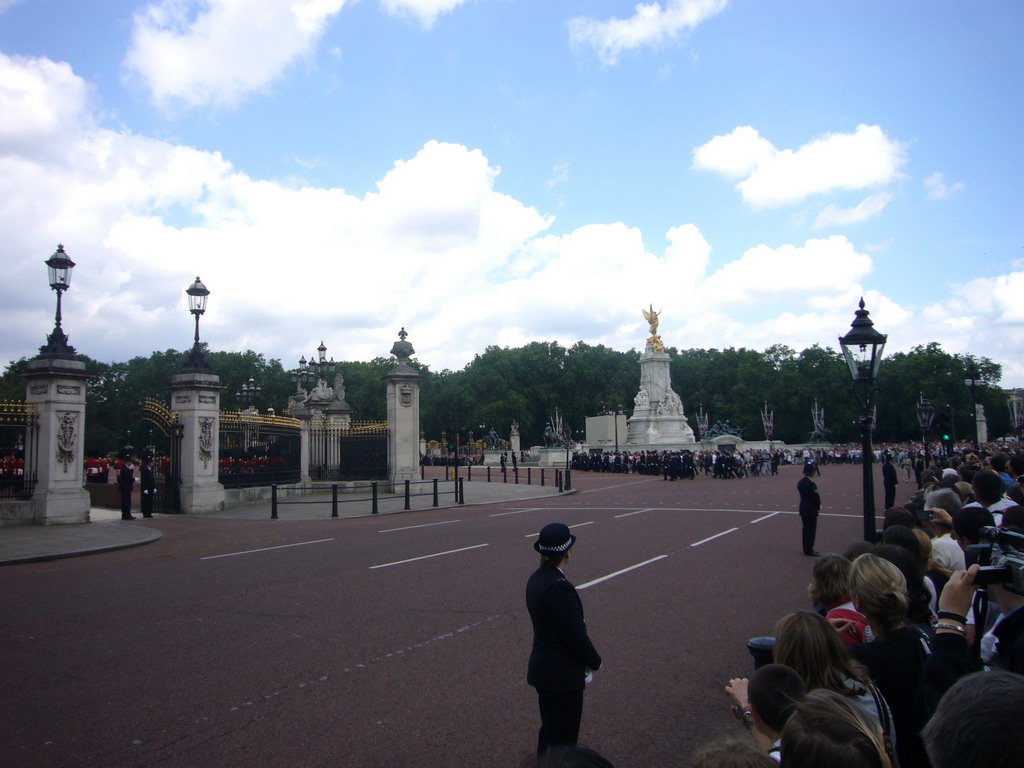 The Victoria Memorial, during the festivities for the Queen`s Birthday