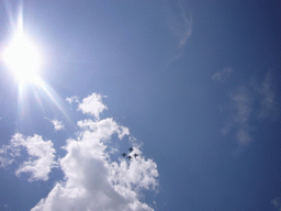 Flyover of the British Royal Air Force, during the festivities for the Queen`s Birthday