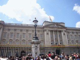 Flyover of the British Royal Air Force, during the festivities for the Queen`s Birthday, above Buckingham Palace