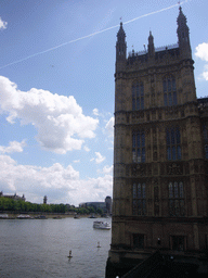 The northeast side of the Palace of Westminster