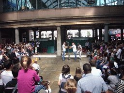 Street artists inside the Covent Garden Market