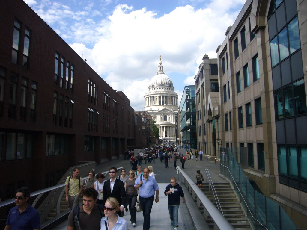 Peter`s Hill and the south side of St. Paul`s Cathedral