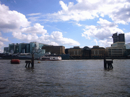 The Thames river, the HMS Belfast ship and Hay`s Galleria