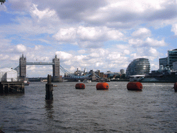 The Tower Bridge over the Thames river, and the City Hall
