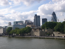 The Tower of London, 30 St. Mary Axe and Tower 42, viewed from the Tower Bridge