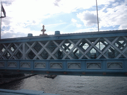 The west high level walkway of the Tower Bridge, viewed from the east high level walkway of the Tower Bridge