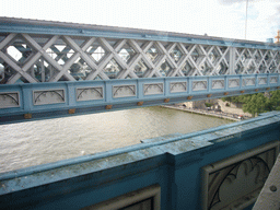 The west high level walkway of the Tower Bridge, viewed from the east high level walkway of the Tower Bridge