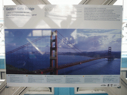 Explanation on the Golden Gate Bridge, in the west high level walkway of the Tower Bridge