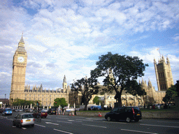 Parliament Square and the Palace of Westminster, with the Big Ben and the Victoria Tower