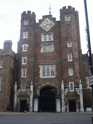 Main entrance of St. James`s Palace on Pall Mall