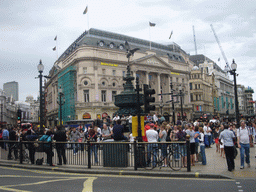 Piccadilly Circus, with the Shaftesbury Monument Memorial Fountain, the London Pavilion and the Criterion Theatre