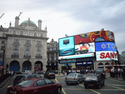 Piccadilly Circus, with the neon signs