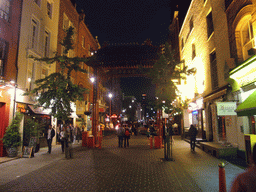 Gate of Chinatown, by night