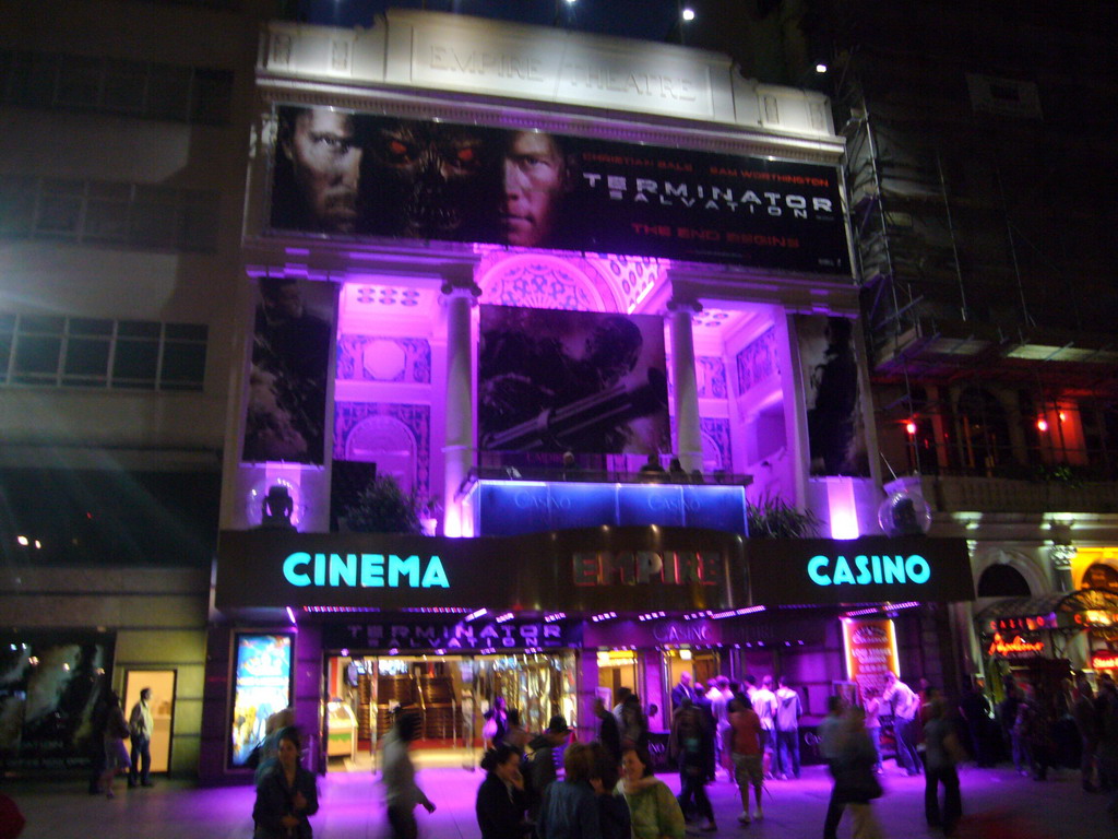 The Empire cinema at Leicester Square, by night