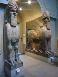 Assyrian Lamassu statues, in the British Museum