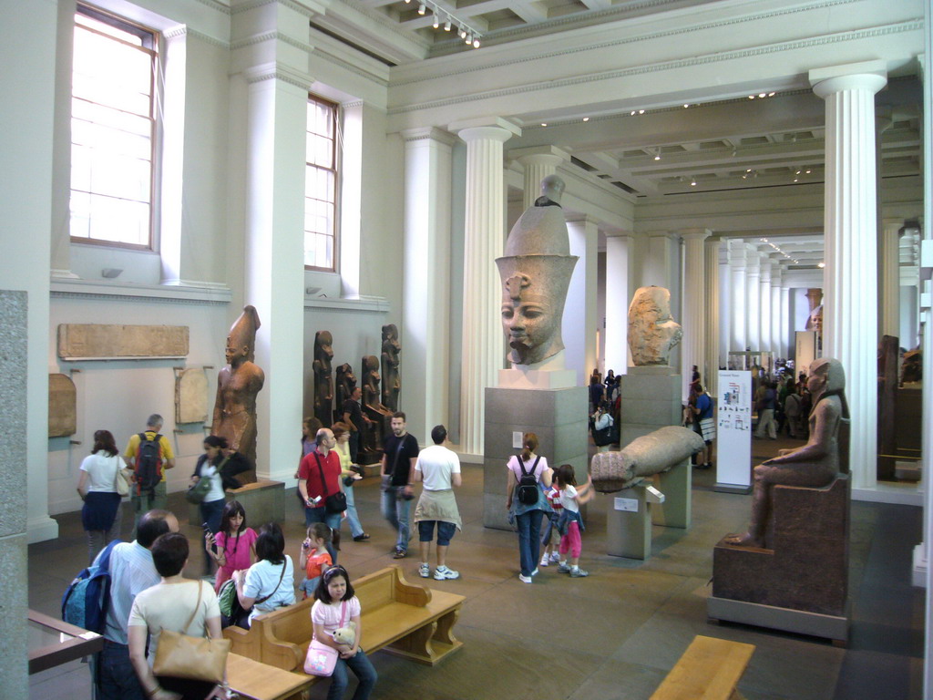 The Department of Ancient Egypt and Sudan of the British Museum, with the Colossal Granite head of Amenhotep III