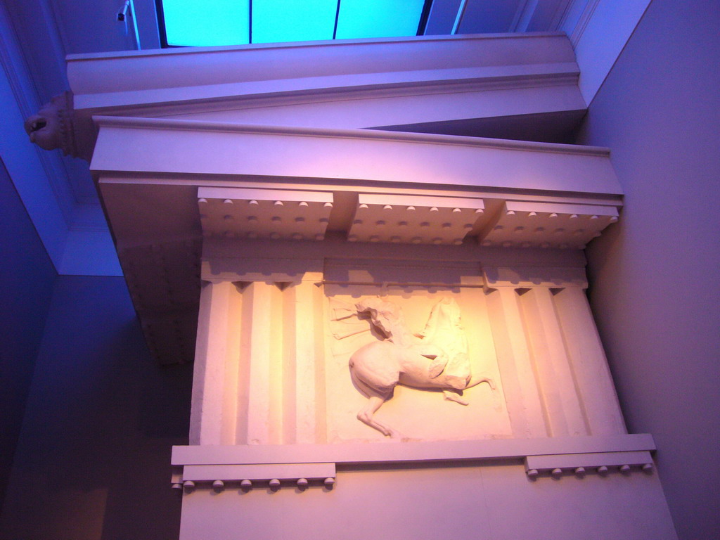 Reconstruction of the pediment of the Parthenon, in the British Museum