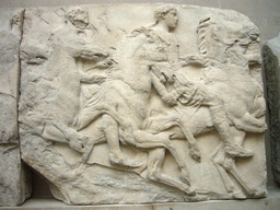 Part of the south frieze of the Parthenon, in the British Museum