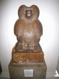 Egyptian quartzite statue of a baboon, in the British Museum