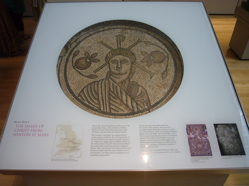The Hinton St. Mary Mosaic, in the British Museum