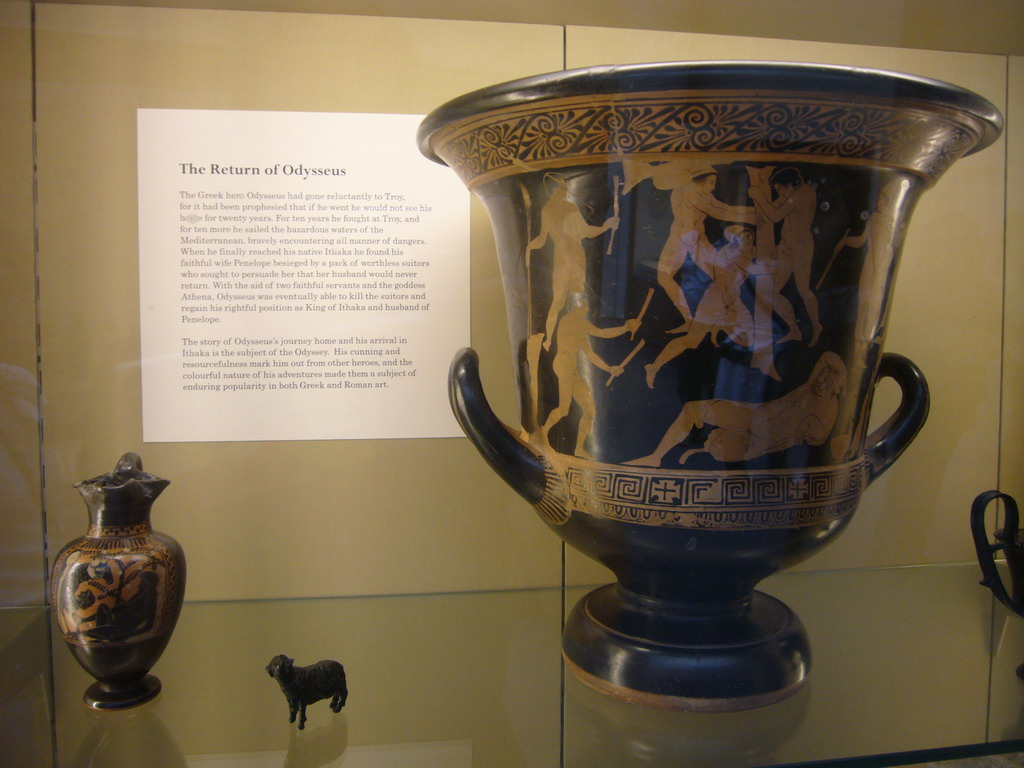 Greek vase on the Return of Odysseus, with explanation, in the British Museum