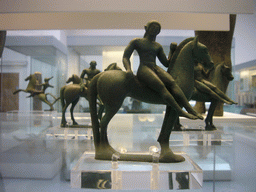 Bronze figures of mounted warriors from pre-Roman Italy, in the British Museum