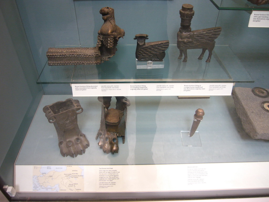 Bronze furniture fittings from Turkey, with explanation, in the British Museum