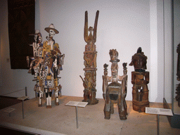 Wooden statues from Native Americans, in the British Museum