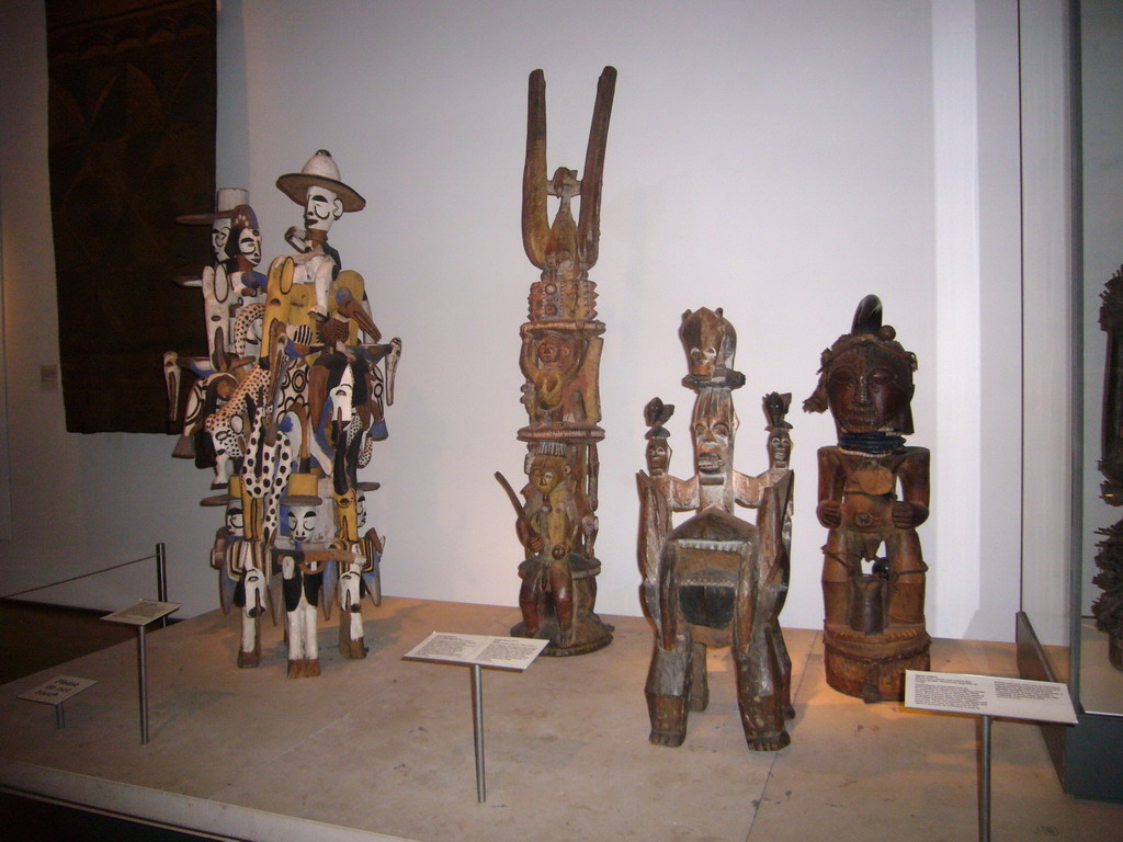 Wooden statues from Native Americans, in the British Museum