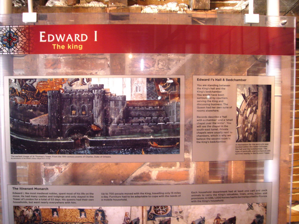 Explanation on King Edward I at the Tower of London