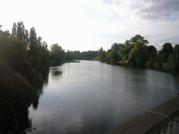 The west side of the Serpentine lake, from Exhibition Road