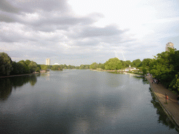 The east side of the Serpentine lake, from Exhibition Road