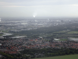 Area to the southwest of Schiphol, viewed from the airplane from Amsterdam