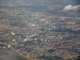 The town of Southend-on-Sea, viewed from the airplane from Amsterdam