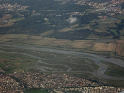 The Hadleigh Ray river and Canvey Island, viewed from the airplane from Amsterdam