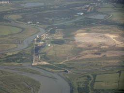 Holehaven Creek, East Haven Creek and Vange Creek, viewed from the airplane from Amsterdam