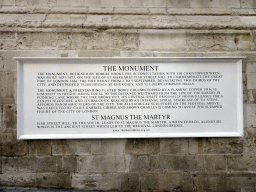 Explanation on the Monument to the Great Fire of London