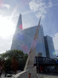 The Southwark Gateway Needle, the News Building and the Shard building