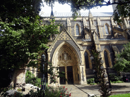The south side of the Southwark Cathedral, viewed from the Borough Market
