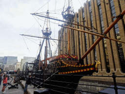 The Golden Hinde galleon at the St. Mary Overie Dock at Cathedral Street