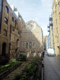 Pickfords Lane and the remains of the Great Hall of Winchester Palace