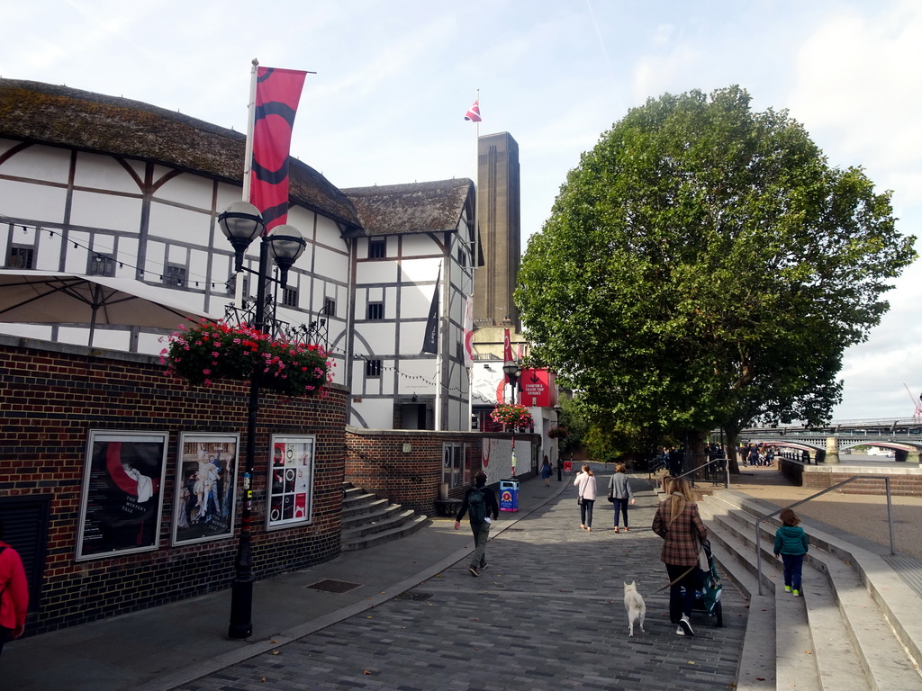 Front of Shakespeare`s Globe at the Bankside