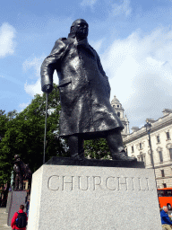 Statue of Winston Churchill at the Parliament Square Garden
